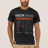 テクノ・ノワール サイバーパンク アンドロイド Tシャツ (正面)