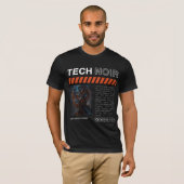 テクノ・ノワール サイバーパンク アンドロイド Tシャツ (正面フル)