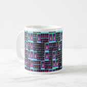 テクノ フラクタル 壁紙 コーヒーマグカップ (正面左)