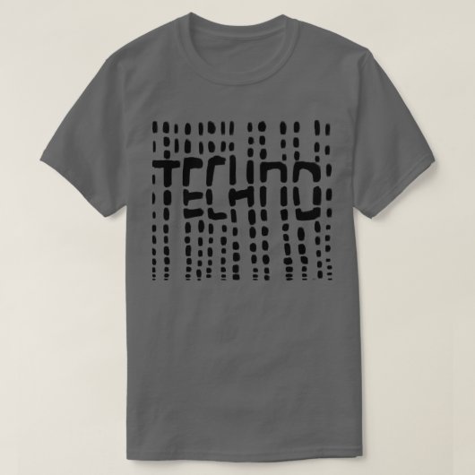 テクノDJ Raverのテクノ Tシャツ (デザイン正面)