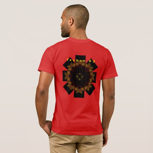 テクノDJ Tシャツ (裏面フル)