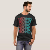 テクノVaporwaveテクノハウスミュージックEDM愛好家DJ Tシャツ (正面フル)