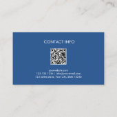 テクブルー |ミニマルモダンリストテックQRコード 名刺 (裏面)