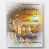 テクムセ主任夢捕手、あなたの人生を生きる フォトプラーク (正面)