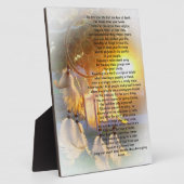 テクムセ主任夢捕手、あなたの人生を生きる フォトプラーク (側面)