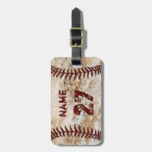 テクールキストにタグを付ける野球の手荷物 ラゲッジタグ (正面縦)