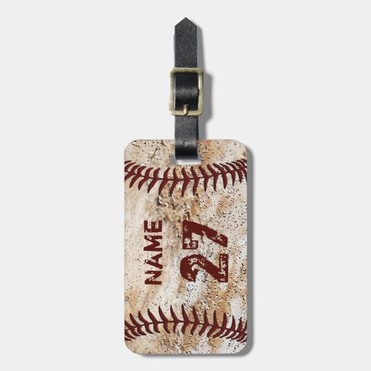 テクールキストにタグを付ける野球の手荷物 ラゲッジタグ (正面縦)
