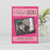 テグランジクスチャの卒業発表（ホットピンク） 招待状 (スタンド正面)