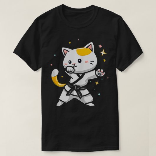 テコおもしろいウォンド猫プレーヤー女性男子供 Tシャツ (デザイン正面)