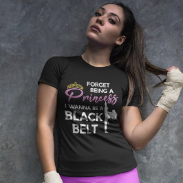 テコおもしろいワンドガールの空手ブラックベルトことわざ Tシャツ