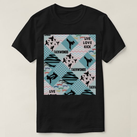テコンドガールパターンクロス完璧なギフトテイクウォンド Tシャツ (デザイン正面)
