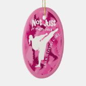 テコンドキュートピンクホワイトガーリー引用文 セラミックオーナメント (右)