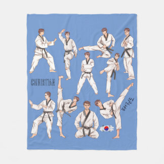 テコンドコリアン武術芸術 フリースブランケット
