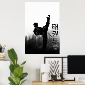 テコンドコリアン・ハイキック ポスター (ホームオフィス)