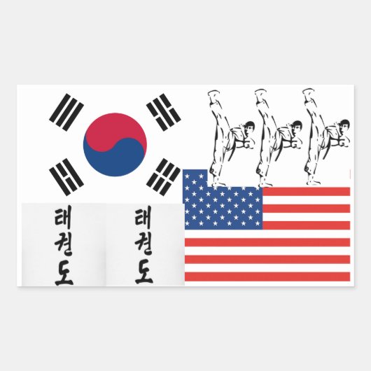 テコンドステッカー 長方形シール (正面)