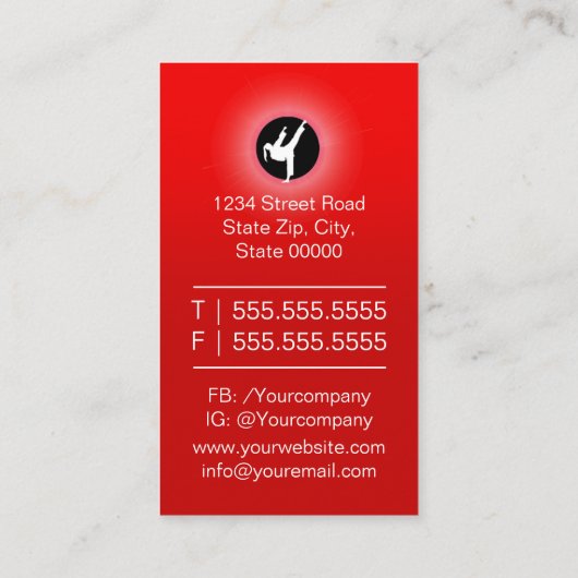 テコンドセンター 名刺 (裏面)