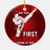 テコンドテコンドー韓国自衛男子 セラミックオーナメント (裏面)