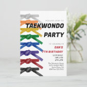 テコンドベルト誕生日パーティーの招待状 招待状 (スタンド正面)