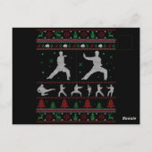 テコンドメリークリスマスギフト醜いクリスマス ポストカード (裏面)