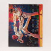 テコンドーのスローダウン:輝く対決 ジグソーパズル (縦)