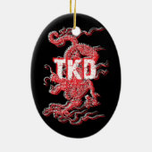 テコンドーのドラゴンのオーナメント セラミックオーナメント (裏面)