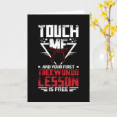 テコンドーのレッスン カード (黄色い花)