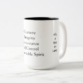 テコンドーの主義のマグ ツートーンマグカップ (正面右)