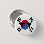 テコンドーの男の子および女の子ボタン 缶バッジ (正面&裏面)