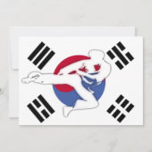 テコンドーの男の子の誕生会 招待状 (正面)