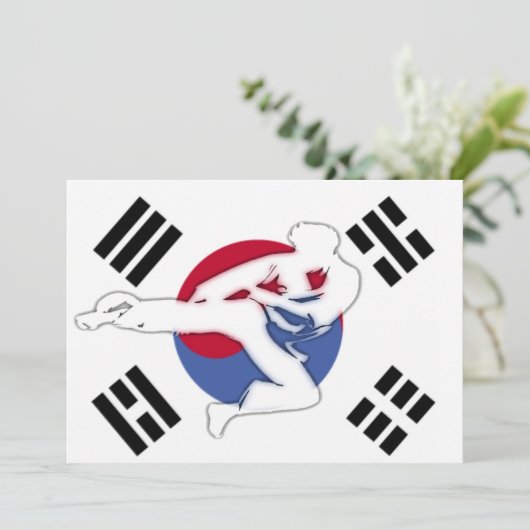 テコンドーの男の子の誕生会 招待状 (スタンド正面)