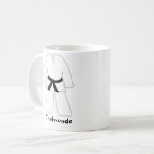 テコンドーの空手の黒帯 コーヒーマグカップ (正面左)