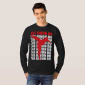 テコンドーの長袖のTシャツ Tシャツ (正面フル)