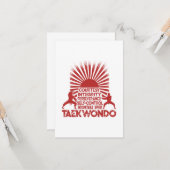 テコンドーの5つの教義 カード (正面/裏面インサイチュ)