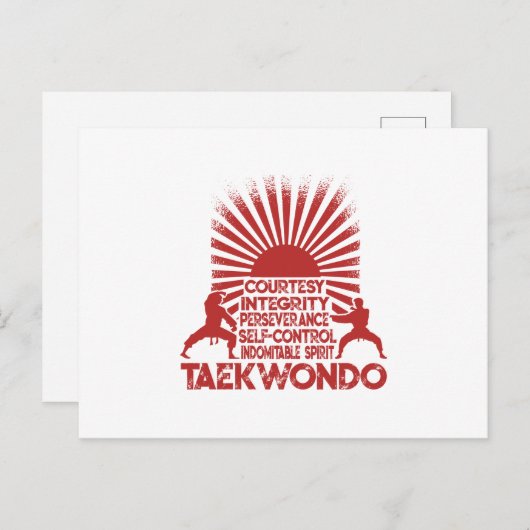 テコンドーの5つの教義 案内ポストカード (正面/裏面)