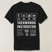 テコンドーインストラクターコーチ先生ギフトマユニークート Tシャツ (デザイン正面)