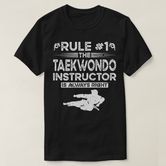 テコンドーインストラクターメンテコンドー Tシャツ (デザイン正面)