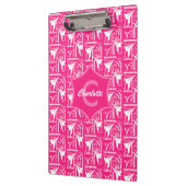 テコンドーカワイトピンクガーリーホワモノグラムのイト クリップボード (左)