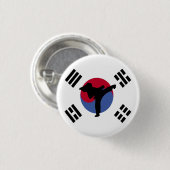 テコンドーキッカーボタン 缶バッジ (正面&裏面)