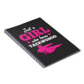 テコンドーテコンドーの恋人を愛するちょうど女の子 ノートブック (右側)