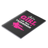 テコンドーテコンドーの恋人を愛するちょうど女の子 ノートブック (左側)