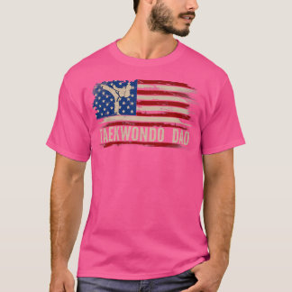テコンドーパパアメリカ合衆国フラッグスポーツザキック Tシャツ