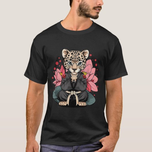 テコンドーヒョウキックボクシングアニマル柔術 Tシャツ (正面)