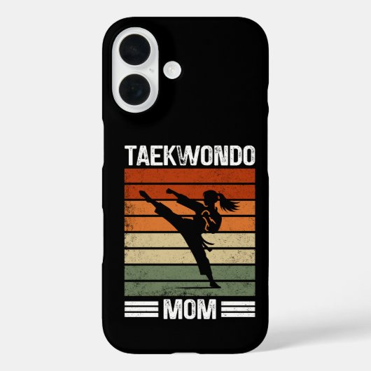 テコンドーママ レトロ武道ギフト Case-Mate iPhoneケース (裏面)