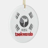 テコンドーレトロ韓国国旗武術芸術ヴィンテージ セラミックオーナメント (右)