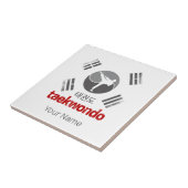 テコンドーレトロ韓国国旗武術芸術ヴィンテージ タイル (側面)