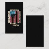 テコンドー武術アーツアメリカンフラグセルフディフェンス 名刺 (正面/裏面)