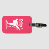 テコンドー武術アーツキュートガーリー ラゲッジタグ (正面横)