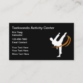 テコンドー武術アーツクラスビジネスカード 名刺 (正面)