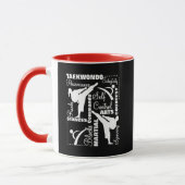 テコンドー武術アーツスポーツ専門用語 マグカップ (左)