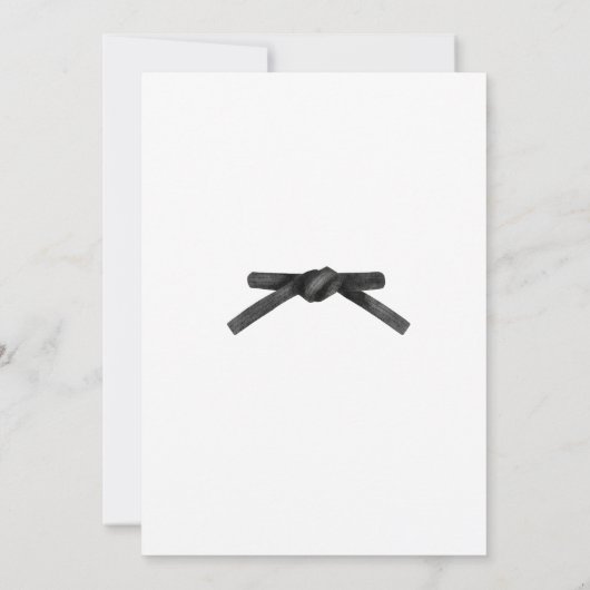 テコンドー武術アート誕生日の招待状 招待状 (裏面)